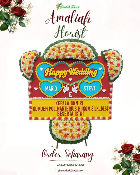 Papan Bunga Pernikahan Bayang